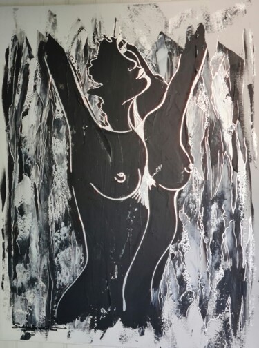 Картина под названием "LIBERATION" - Sandrine Guimberteau, Подлинное произведение искусства, Акрил Установлен на Деревянная…