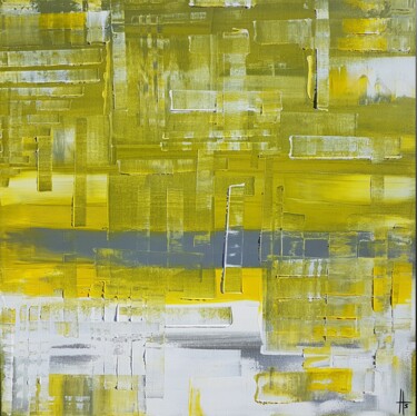 Painting titled "Tableau abstrait pe…" by Sandrine Hartmann, Original Artwork, Acrylic