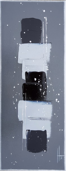 Painting titled "DISCRET" by Sandrine Hartmann, Original Artwork, Acrylic