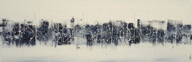 Painting titled "SKYLINE" by Sandrine Hartmann, Original Artwork, Acrylic Mounted on Wood Stretcher frame