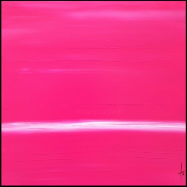 Painting titled "PINK DIAMOND" by Sandrine Hartmann, Original Artwork, Acrylic Mounted on Wood Stretcher frame