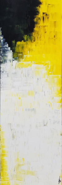 Painting titled "LIMONADE" by Sandrine Hartmann, Original Artwork, Acrylic Mounted on Wood Stretcher frame