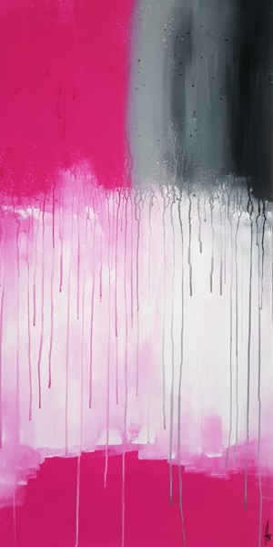 Pintura titulada "tableau abstrait ro…" por Sandrine Hartmann, Obra de arte original, Acrílico Montado en Bastidor de camill…