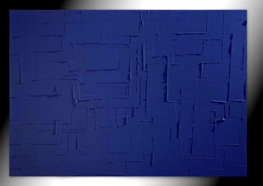 Peinture intitulée "BLEU SAUVAGE unique…" par Sandrine Hartmann, Œuvre d'art originale, Acrylique Monté sur Châssis en bois