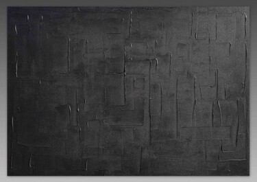 Картина под названием "NOIR monochrome" - Sandrine Hartmann, Подлинное произведение искусства, Акрил Установлен на Деревянна…
