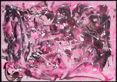 Pintura titulada "AU NOM DE LA ROSE" por Sandrine Hartmann, Obra de arte original, Acrílico Montado en Bastidor de camilla d…