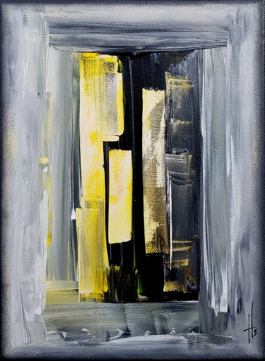 Malerei mit dem Titel "SECRET" von Sandrine Hartmann, Original-Kunstwerk, Acryl Auf Keilrahmen aus Holz montiert