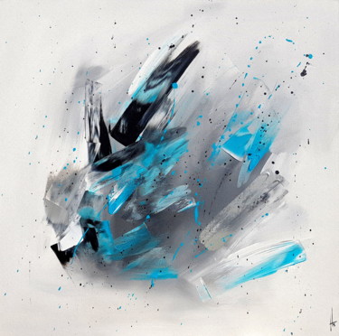 Peinture intitulée "Rêve Bleu" par Sandrine Hartmann, Œuvre d'art originale, Acrylique Monté sur Châssis en bois
