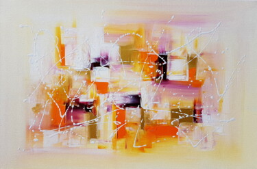 Painting titled "VITAMINES" by Sandrine Hartmann, Original Artwork, Acrylic Mounted on Wood Stretcher frame