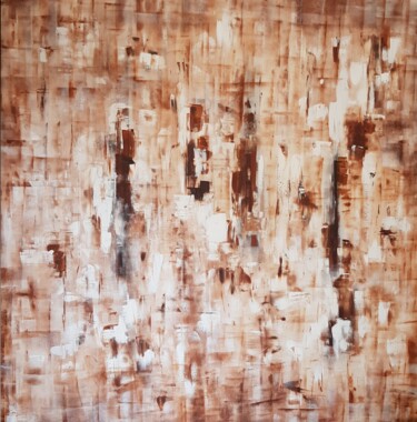 Painting titled "Tableau abstrait un…" by Sandrine Hartmann, Original Artwork, Acrylic Mounted on Wood Stretcher frame