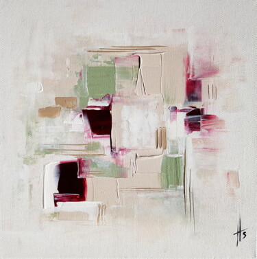 Painting titled "BORDELINE" by Sandrine Hartmann, Original Artwork, Acrylic Mounted on Wood Stretcher frame