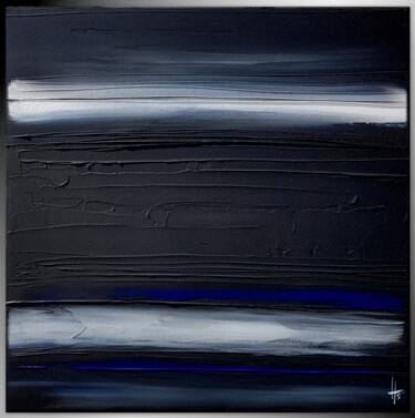 Pittura intitolato "Monochrome noir bla…" da Sandrine Hartmann, Opera d'arte originale, Acrilico Montato su Telaio per barel…