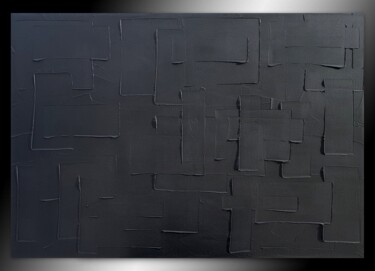 Pittura intitolato "Tableau monochrome…" da Sandrine Hartmann, Opera d'arte originale, Acrilico Montato su Telaio per barell…