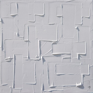 Malarstwo zatytułowany „Tableau monochrome…” autorstwa Sandrine Hartmann, Oryginalna praca, Akryl Zamontowany na Drewniana r…
