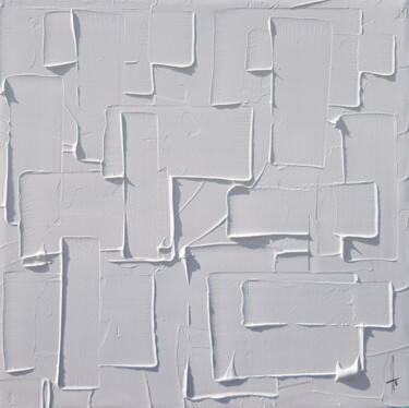 Painting titled "Tableau monochrome…" by Sandrine Hartmann, Original Artwork, Acrylic Mounted on Wood Stretcher frame