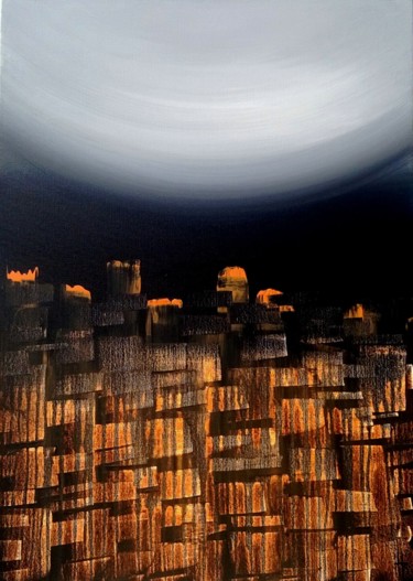 Pittura intitolato "tableau abstrait" da Sandrine Hartmann, Opera d'arte originale, Acrilico