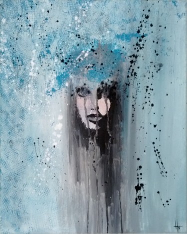 Peinture intitulée "tableau "tristesse"" par Sandrine Hartmann, Œuvre d'art originale, Acrylique