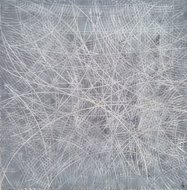 Картина под названием "Tableau abstrait co…" - Sandrine Hartmann, Подлинное произведение искусства, Акрил