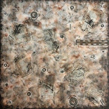 Peinture intitulée "Tableau industriel…" par Sandrine Hartmann, Œuvre d'art originale, Acrylique