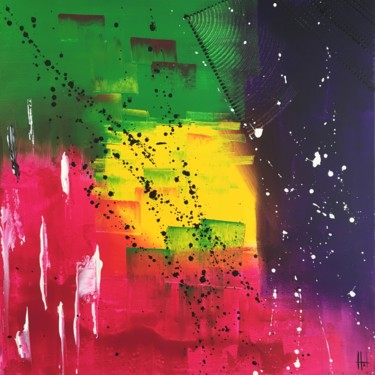 Peinture intitulée "tableau abstrait pe…" par Sandrine Hartmann, Œuvre d'art originale, Acrylique