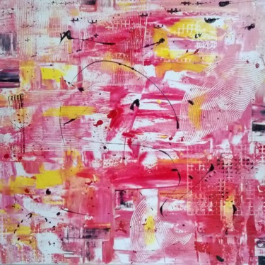 Pintura titulada "tableau abstrait pe…" por Sandrine Hartmann, Obra de arte original