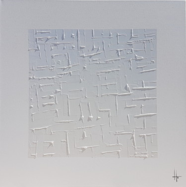 Peinture intitulée "monochrome blanc" par Sandrine Hartmann, Œuvre d'art originale, Acrylique