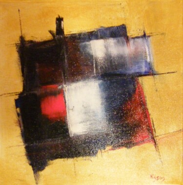 Malerei mit dem Titel "Abstraction" von Sandrine Hirson, Original-Kunstwerk, Öl