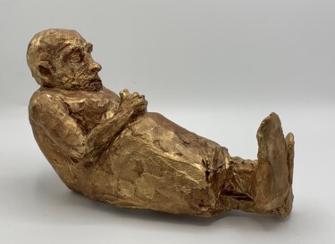 Sculpture intitulée "Ogre endormi" par Sandrine Julien (Nizebulle), Œuvre d'art originale, Plâtre