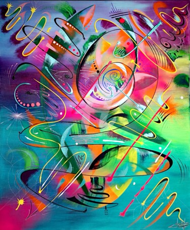 Pintura titulada "Peace of Joy 3" por Sandrine Langlade, Obra de arte original, Acrílico
