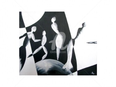 Peinture intitulée "La Danse" par Sandrine Langlade, Œuvre d'art originale, Huile