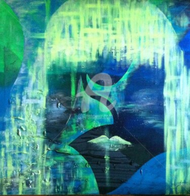 Peinture intitulée "Insondable clairvoy…" par Sandrine Langlade, Œuvre d'art originale, Acrylique Monté sur Châssis en bois