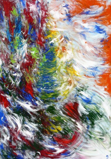 제목이 "Abstrait Ombre Lumi…"인 미술작품 Sandrine Lefebvre로, 원작, 아크릴 나무 들것 프레임에 장착됨