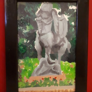 Painting titled "Le centaure mourant…" by Sandrine Loiseau, Original Artwork