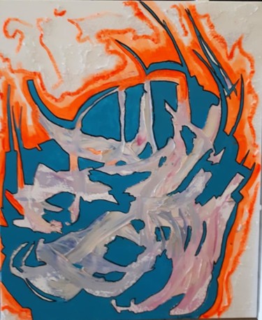 Peinture intitulée "Fonte des glaces" par Sandrine Loiseau, Œuvre d'art originale, Acrylique