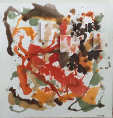 Pittura intitolato "Automne" da Sandrine Loiseau, Opera d'arte originale, Cera