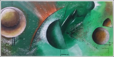 Malerei mit dem Titel ""UNIVERS"" von Sandrine Pedra, Original-Kunstwerk, Acryl
