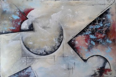 Painting titled "PUZZLE" by Sandrine Pedra, Original Artwork, Acrylic