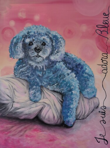 Painting titled "ADORABLE FANNY" by Sandrine Roudy, Original Artwork, Acrylic