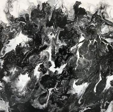 Peinture intitulée "Marée noire" par Sandrine Roux, Œuvre d'art originale, Acrylique Monté sur Châssis en bois