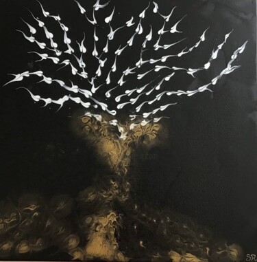 Peinture intitulée "L’arbre de vie two" par Sandrine Roux, Œuvre d'art originale, Acrylique Monté sur Châssis en bois