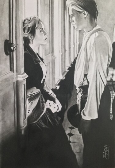 Dessin intitulée "Titanic" par Sandrine Saloni, Œuvre d'art originale, Graphite