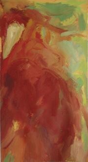 Peinture intitulée "L'Homme rouge" par Sandrine Wely, Œuvre d'art originale
