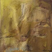 Peinture intitulée "Paysage jaune" par Sandrine Wely, Œuvre d'art originale