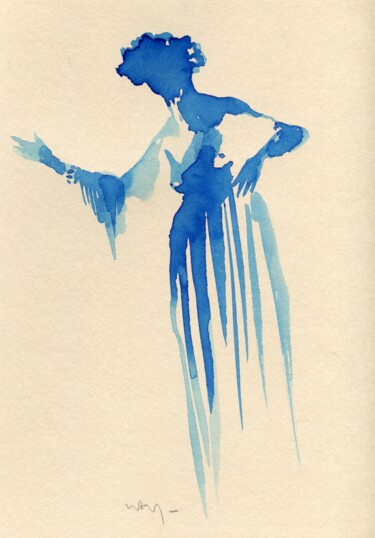 Картина под названием "sans titre 8" - Sandrine Wely, Подлинное произведение искусства, Чернила