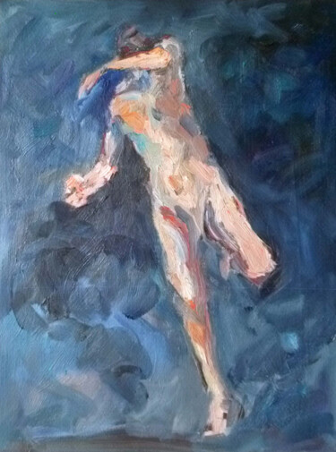 Pintura intitulada "Danse Aveugle" por Sandrine Wely, Obras de arte originais, Óleo
