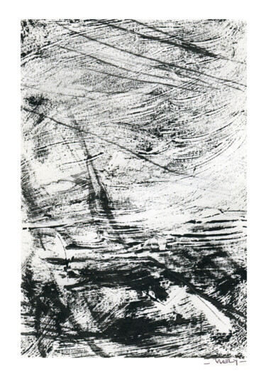 Printmaking titled "Sombre sombre" by Sandrine Wely, Original Artwork, Monotype