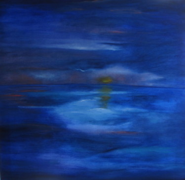 Peinture intitulée "paysage marin" par Sandrine Swan Wimart, Œuvre d'art originale, Huile