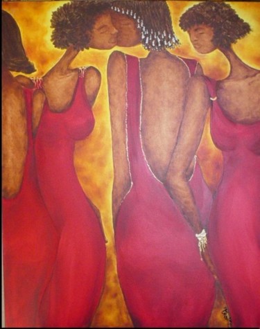 Painting titled "femmes" by Sandrine Sàn, Original Artwork