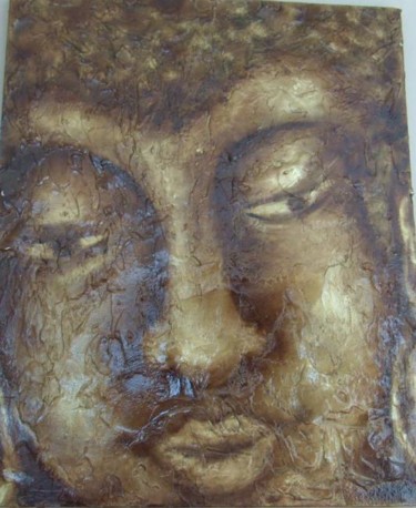 Painting titled "bouddha 3" by Sandrine Sàn, Original Artwork