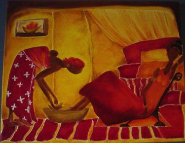 Painting titled "issa" by Sandrine Sàn, Original Artwork